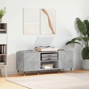 vidaXL Armário p/ discos 121x38x48 cm derivados madeira cinza-cimento