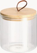 Frascos de arrumação com tampa em bambu Amber, conjunto de 6