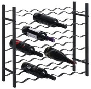 vidaXL Garrafeira para 36 garrafas ferro preto