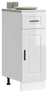Armário base cozinha Porto derivados madeira branco brilhante