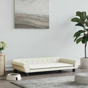 vidaXL Cama para cães 100x50x21 cm veludo cor creme