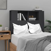 vidaXL Armário de cabeceira 100x18,5x102,5 cm preto