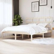 Estrutura de cama 180x200 cm super king madeira maciça