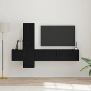 vidaXL Conjunto de móvel de TV 5 pcs Carvalho preto Madeira processada