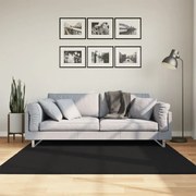 vidaXL Tapete pelo curto macio e lavável HUARTE 160x160 cm preto