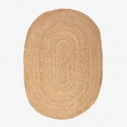 Alfombra Oval 100x140 Cm Em Juta Tempo Yute - Sklum