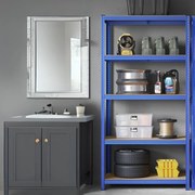 Estante arrumação garagens, escritáorio, arrumos com estrutura metálica 50 x 100 x 200 cm azul