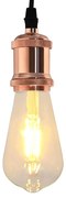 vidaXL Casquilhos de lâmpadas 2 pcs rosa dourado E27
