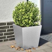 vidaXL Vaso/floreira de jardim 2 pcs 40x40x40 cm aço galvanizado