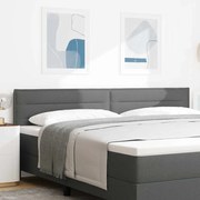Cabeceira vidaXL Design Linhas Cinza Escuro 200 cm Tecido