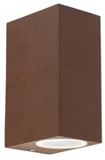 Candeeiro de parede industrial castanho enferrujado 2 luzes IP44 - Baleno Clássico / Antigo,Country / Rústico,Industrial