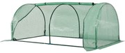 Outsunny Estufa de Jardim 200x100x80 cm para Cultivo de Plantas Sementes Estufa com Estrutura de Aço e Cobertura de Plástico Verde