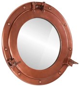 vidaXL Espelho de parede estilo escotilha Ø38 cm alumínio e vidro