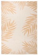 vidaXL Tapete de tecido plano para exterior 160x230 cm padrão folhas