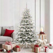 vidaXL Árvore de Natal Articulada Artificial Branco 180 cm PE e PVC