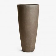 Vaso De Flores Exterior Em Cimento Paige Ø45 Cm - ↑100 Cm & Castanho Escuro - Sklum