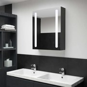 vidaXL Armário espelhado para casa de banho com LED 50x13x70 cm