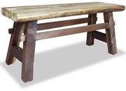 vidaXL Banco mistura de madeiras recicladas e teca maciça 100x28x43 cm