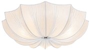 Lâmpada de teto design seda branca 52 cm 3 luzes - Plu Design