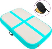 vidaXL Colchão de ginástica insuflável c/ bomba 60x100x15cm PVC verde