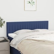 Cabeceira de cama 2 pcs tecido 72x5x78/88 cm azul