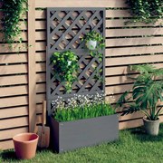 vidaXL Vaso/floreira com treliça WPC 65x33x135 cm