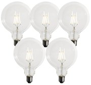 Conjunto de 5 Lâmpadas LED E27 Reguláveis G125 5W 450 lm 3000K