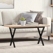 Mesa de centro estrutura em X 90x40x45,5 cm pinho/aço