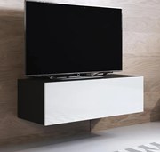 Mueble TV modelo Leiko H1 (100x30cm) color negro y blanco