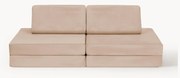 Sofá modular de brincar para crianças em veludo artesanal Mila