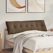 vidaXL Travesseiro para Costas Castanho 160 x 19 x 50 cm tecido