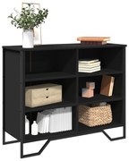 vidaXL Aparador 91x35,5x74,5 cm derivados de madeira preto