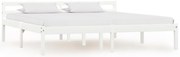 Estrutura de cama 180x200 cm pinho maciço branco