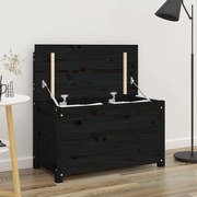 vidaXL Banco 80x41x77 cm madeira de pinho maciça preto