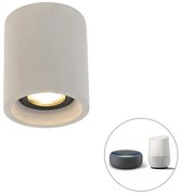 LED Foco de teto redondo inteligente em betão com Wi-Fi GU10 - Deep Rústico ,Country / Rústico