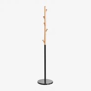 Cabide De Pé Em Madeira De Faia E Mármore Lauso Preto - Sklum