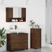 vidaXL Conjunto de Móveis para Banheiro 3 pcs Carvalho Marrom
