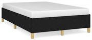 vidaXL Estrutura de cama sem colchão preto 120x190 cm tecido