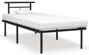 vidaXL Estrutura de cama 90x200 cm metal preto