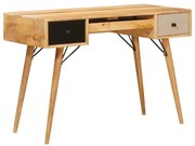 vidaXL Secretária de escrita com gaveta Castanho 110 x 55 x 76 cm