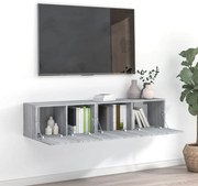 vidaXL Conjunto móveis de TV 2 pcs madeira processada sonoma cinza
