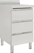 vidaXL Armário de cozinha comercial com 3 gavetas 50x60x96 cm