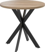 HOMCOM Mesa de jantar 75 x 75 cm redonda Mesa de cozinha para 2-4 pessoas moderna Mesa de jantar com base em aranha Castanho | Aosom Portugal