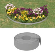 Bordas de jardim 2 pcs 10 m 15 cm polietileno cinzento