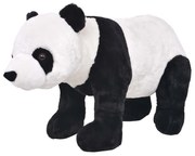 vidaXL Brinquedo de montar panda peluche preto e branco XXL