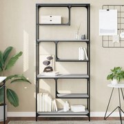 vidaXL Estante 81x36x176 cm derivados de madeira cinzento sonoma