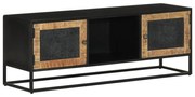 vidaXL Móvel de TV 110x30x40 cm madeira de mangueira maciça e ferro