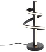 Candeeiro de Mesa Design Preto Incl. LED Regulável com Interruptor de 3 Níveis - Rolla