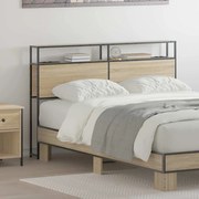 vidaXL Cabeceira de armazenamento com cabeceira Carvalho Sonoma 135 cm