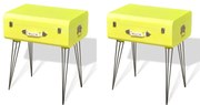 vidaXL Mesas de cabeceira 2 pcs 49,5x36x60 cm amarelo